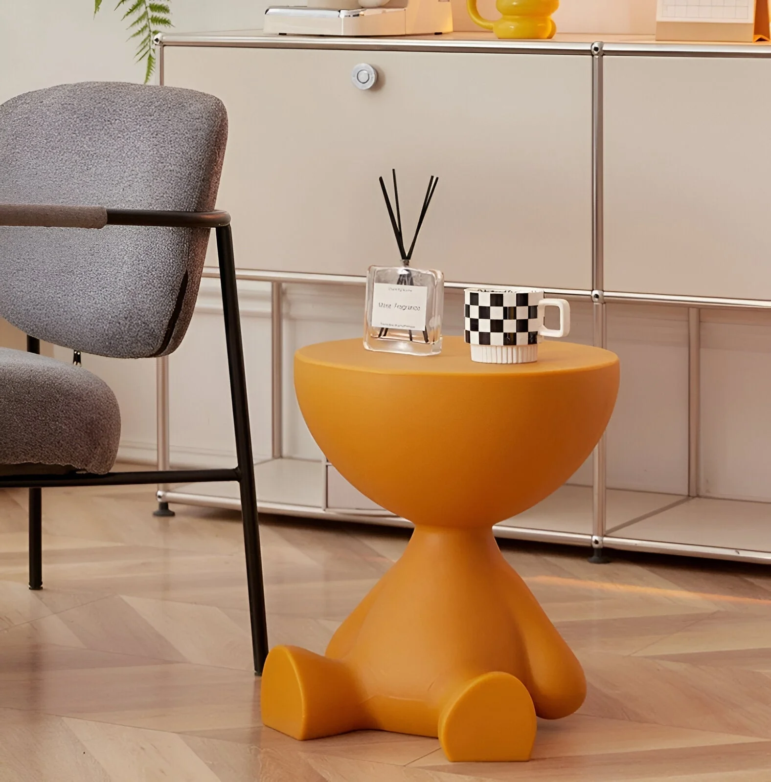 Ylix Couchtisch – Runder Beistelltisch aus Kunststoff - Image 3